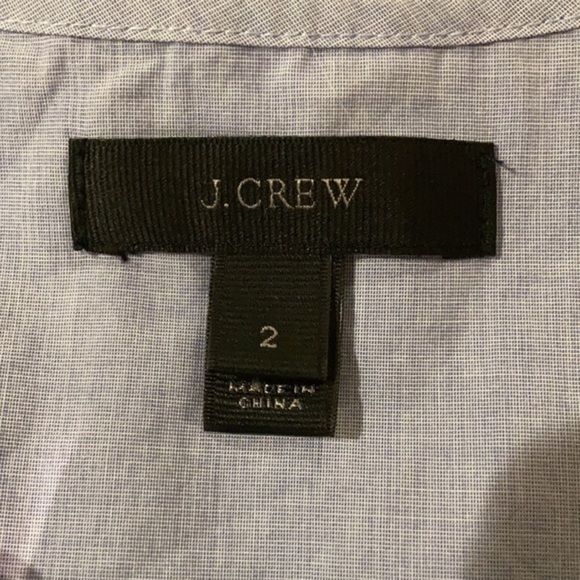 J. Crew ruffle front blue chambray blouse 4/6 - Picture 11 of 11